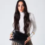 Metallic Texture Clutch-black