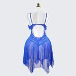 Plus Size Open Bust Adjustable Bow Spaghetti Strap Dress