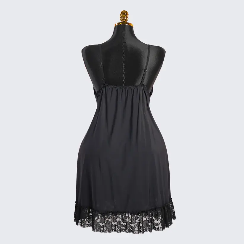 Lace V Neck Nightwear Spaghetti Strap Babydoll