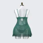 Green Full-body Lace Top Panty Set