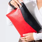 Chic Texture Clutch Bag-red
