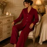 Ruby Crinkled Marble Effect pjs