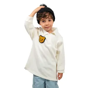 White Polo with Small Bear 🤍