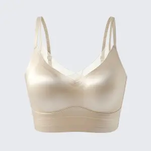 Seamless Satin Camisole Built-in Bra Push Up Plus Size Top