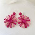 Pink Daisy Earrings