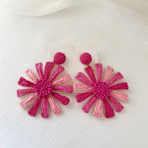Pink Daisy Earrings