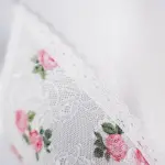Deep V Rose Print Chemise Spaghetti Strap Slip Dress