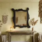 Handmade Flowing Black Frame Wall Mirror