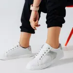 Sneakers With Glossy side stripe-SN-8