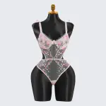 Lace Floral Embroidery Bodysuit