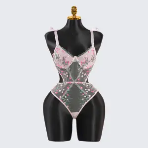 Lace Floral Embroidery Bodysuit