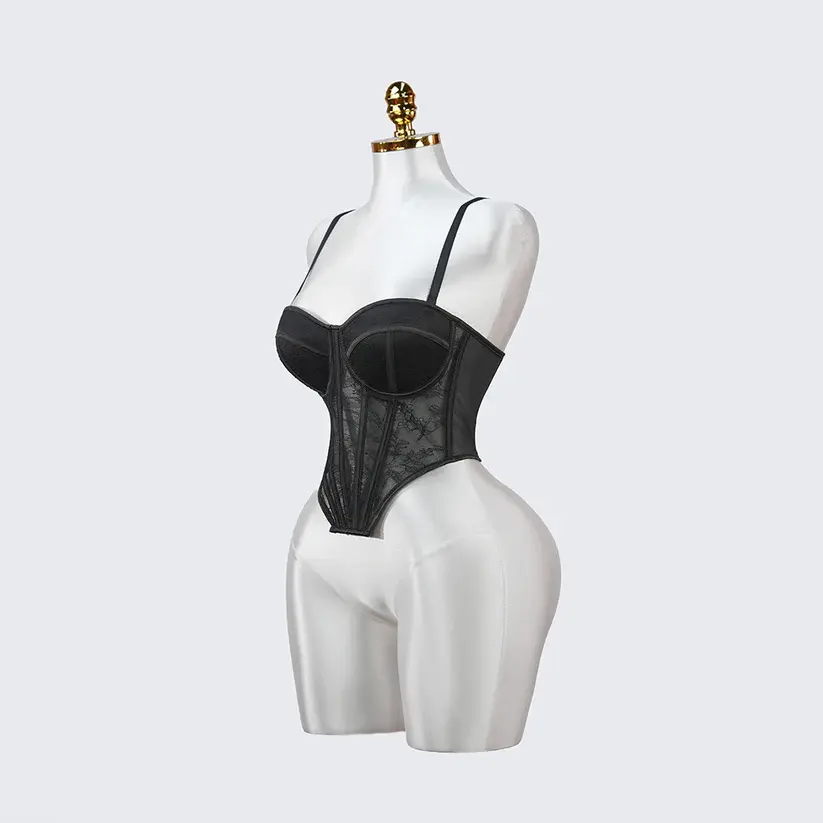 Black Floral Lace Sculpting Corset