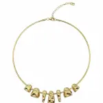 Abstract Metal Shapes Necklace N-74