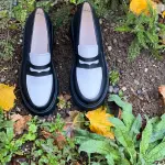 Monochrome loafers black/white
