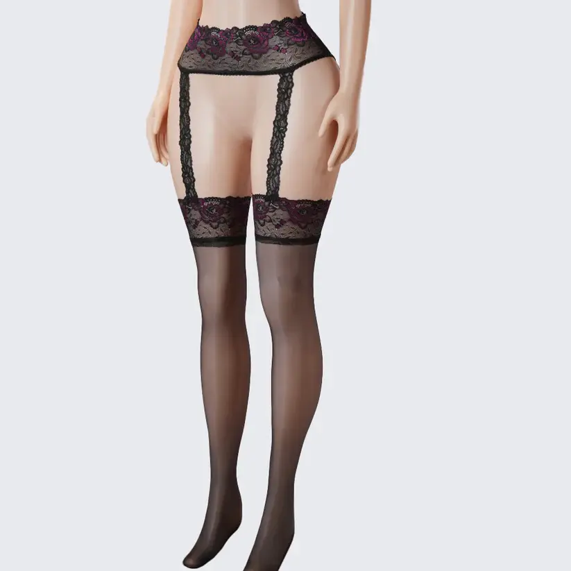 Lace Perfumed See-Through Garter Stockings