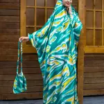 OCEAN BREATH PRINT SATIN MALHAFA ISDAL