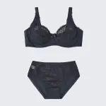 Plus Size Full Bust Lace Push Up Bra Panty Set