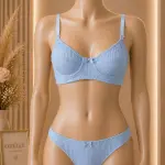 Ribbed Bra Set - غير مبطن