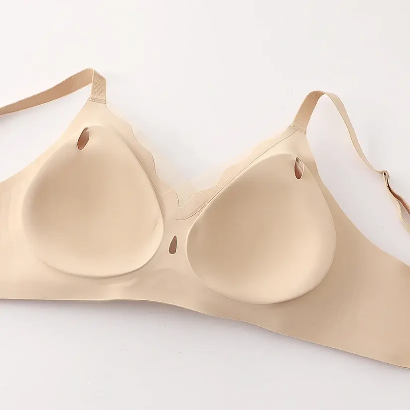 Seamless Wirefree Push Up Bra Anti-Sagging Plus Size Soft Support Bralette