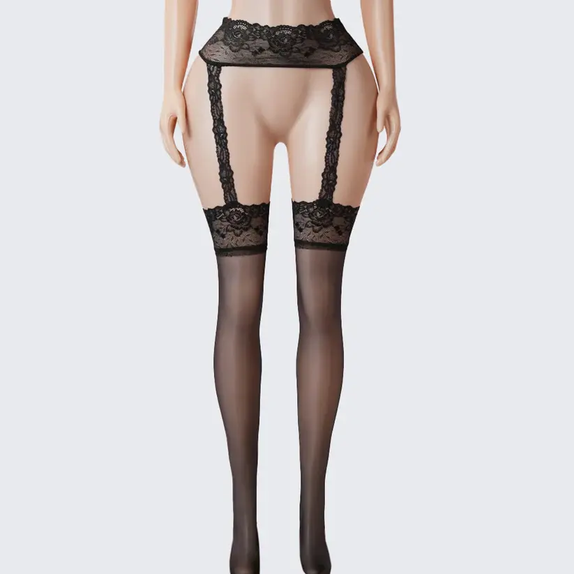 Lace Perfumed See-Through Garter Stockings