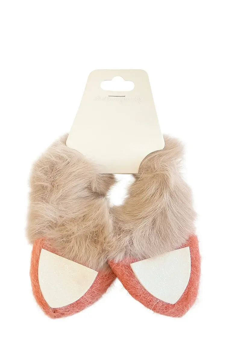 Fluffy Double Pom-Pom Hair Clip – F-1