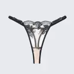 Breathable Skin-Friendly Embroidered Bra Thong Set