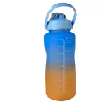 Md Stay Fit Water Bottle with Straw, Gradient color, Motivational Quotes, Flip-Top Lid with Handle, 64oz/2000ml