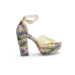 Multicolored Heel Sandal - R-107