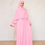 BUBBLEGUM PINK CREPE DRESSY ISDAL