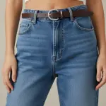 Embellished Round Buckle Leather Belt BT-8