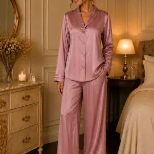Rose striped jacquard pjs