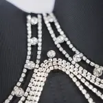 Rhinestone Chain Tassel Sexy Slimming Corset Top