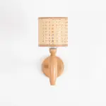 Rattan wall lamp