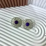 Silver Midnight Sapphire Studs.