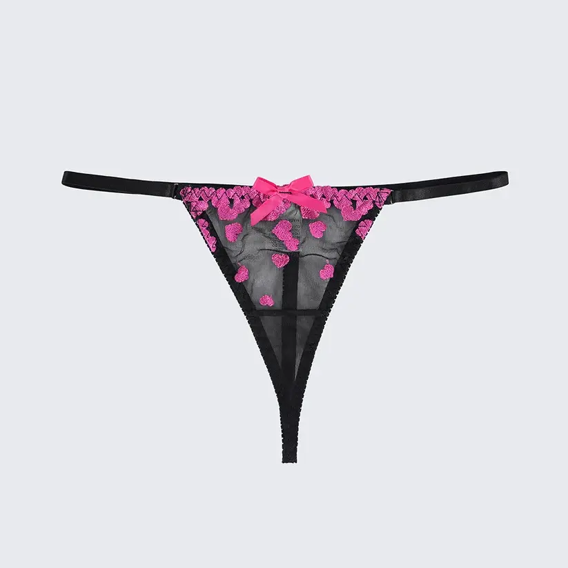 Plus Size Backless Sheer Lace Sexy Bra Panty Set