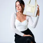Mini Tote with Front Pocket - BEIGE