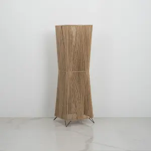 Burlap Boho Floor Lamp