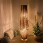 Burlap Boho Floor Lamp