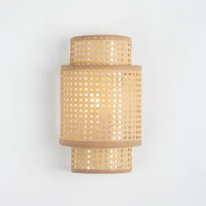 Rattan Boho Wall Lamp