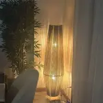 Burlap Boho Floor Lamp