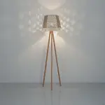 Burlap Boho Floor Lamp