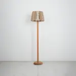 Burlap Boho Floor Lamp
