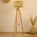 Burlap Boho Floor Lamp