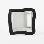 Handmade Organic Boho Wall Mirror with Black Frame