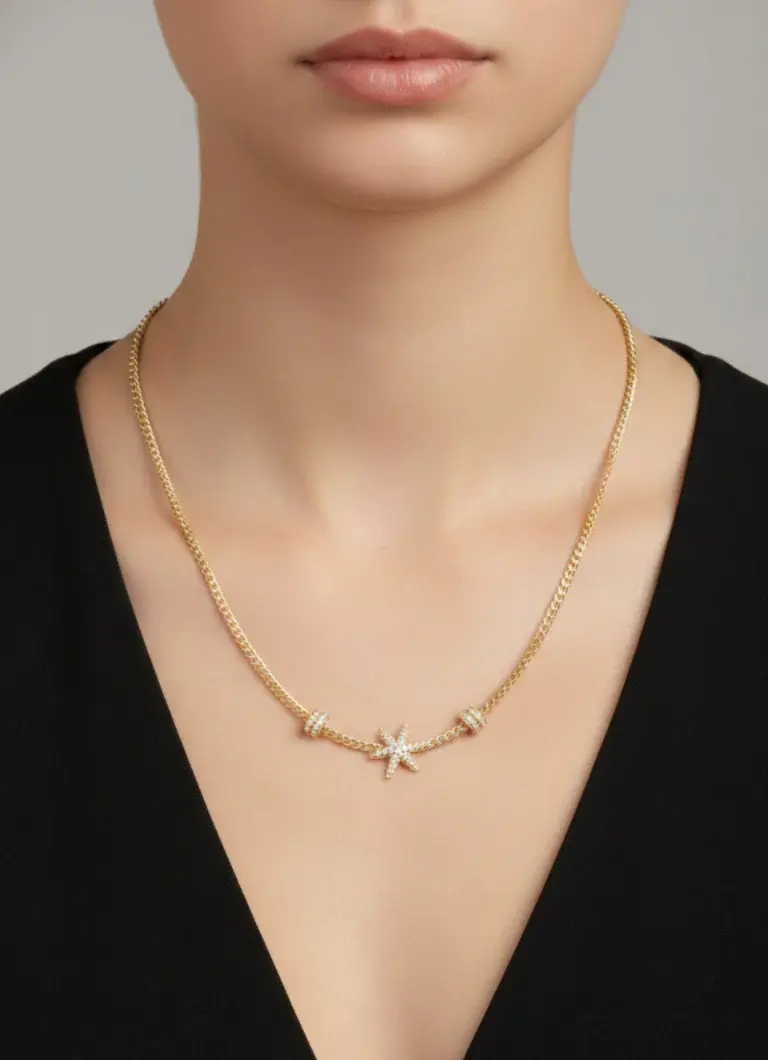 Crystal Starfish Necklace N-66