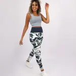 Blooming High Waist Navy Leggings