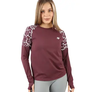 Graphic Long-Sleeve Burgundy T-Shirt
