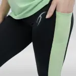 Flowery Plain Black Leggings