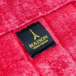 Square Velvet Rug - Maroon