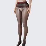 Lace Scented Ultra-Thin See-Through Open-Crotch Pantyhose